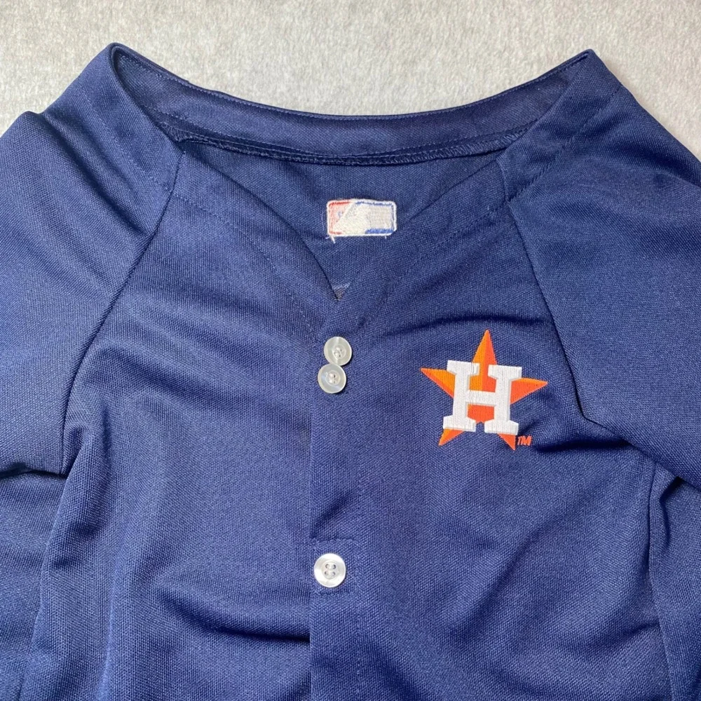 Pets First Houston Astros Dog Size Large Jersey Navy Blue‎ MLB Baseball EUC